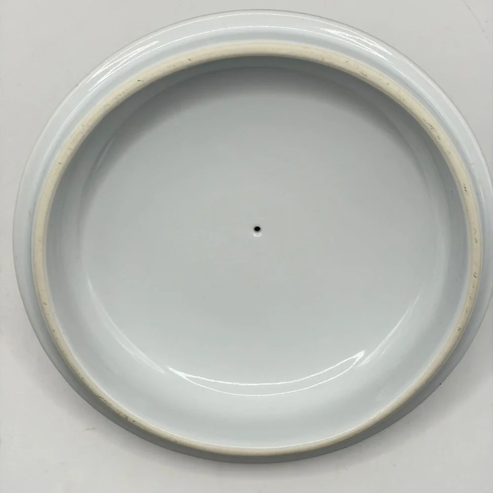 Pampered Chef Mini Casserole Dish with Lid White Orange holds 3 Cups